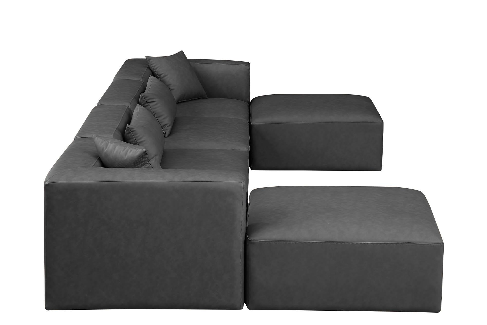 

        
Meridian Furniture CUBE 668Grey-Sec6B Modular Sectional Sofa Gray Faux Leather 094308318516
