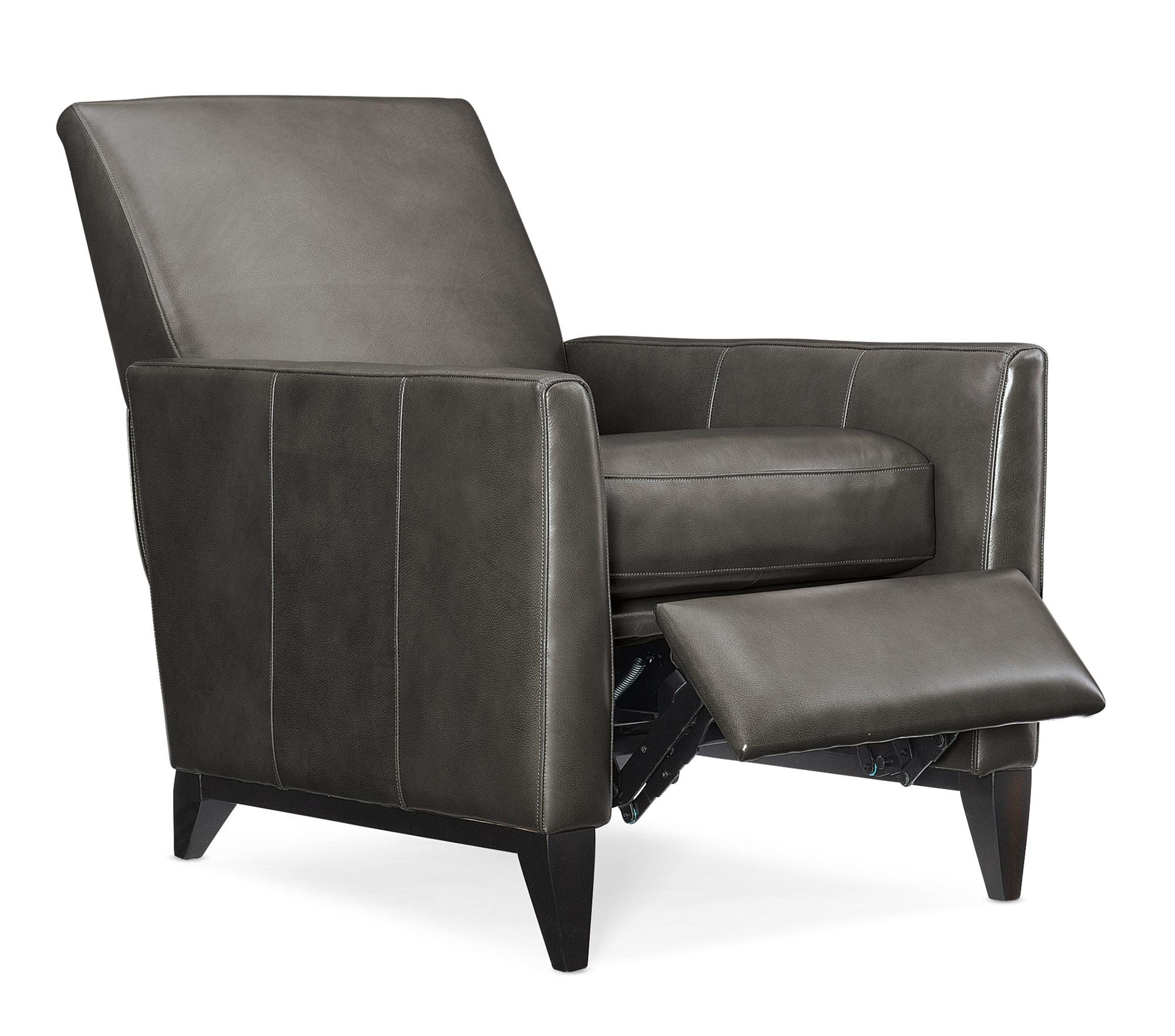 Contemporary Rocker Recliner LEAN ON ME UPH-019-061-A in Charcoal Leather