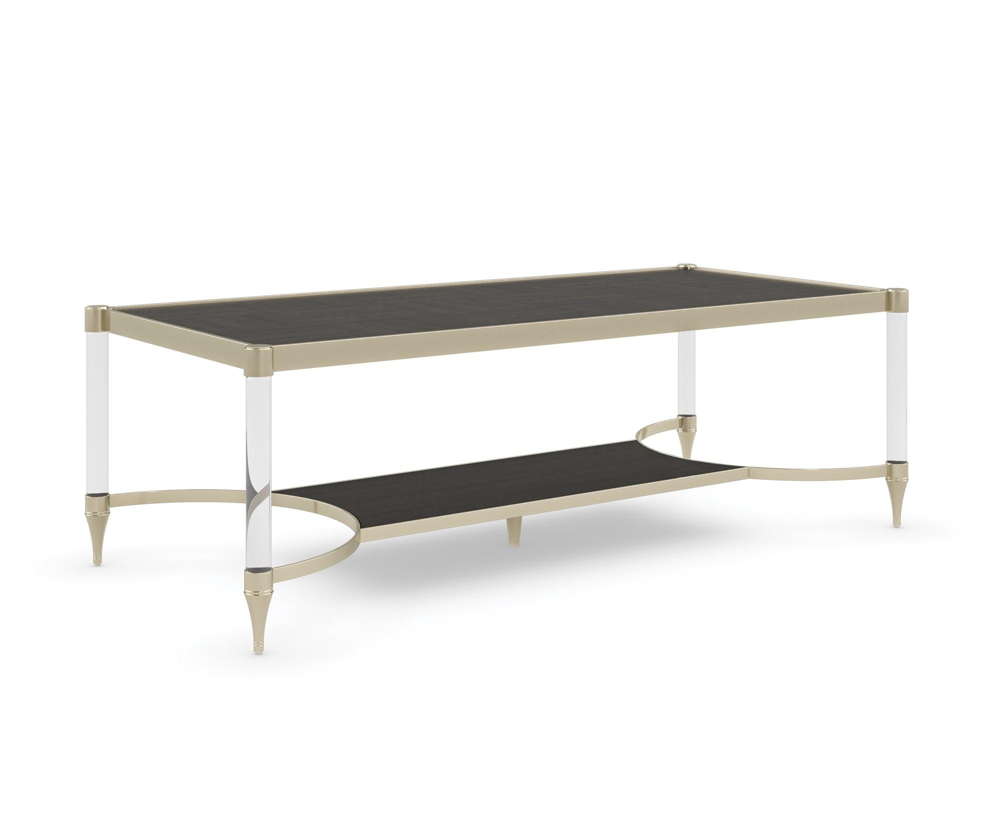 Contemporary Coffee Table CHECK MATE CLA-021-403 in Clear 