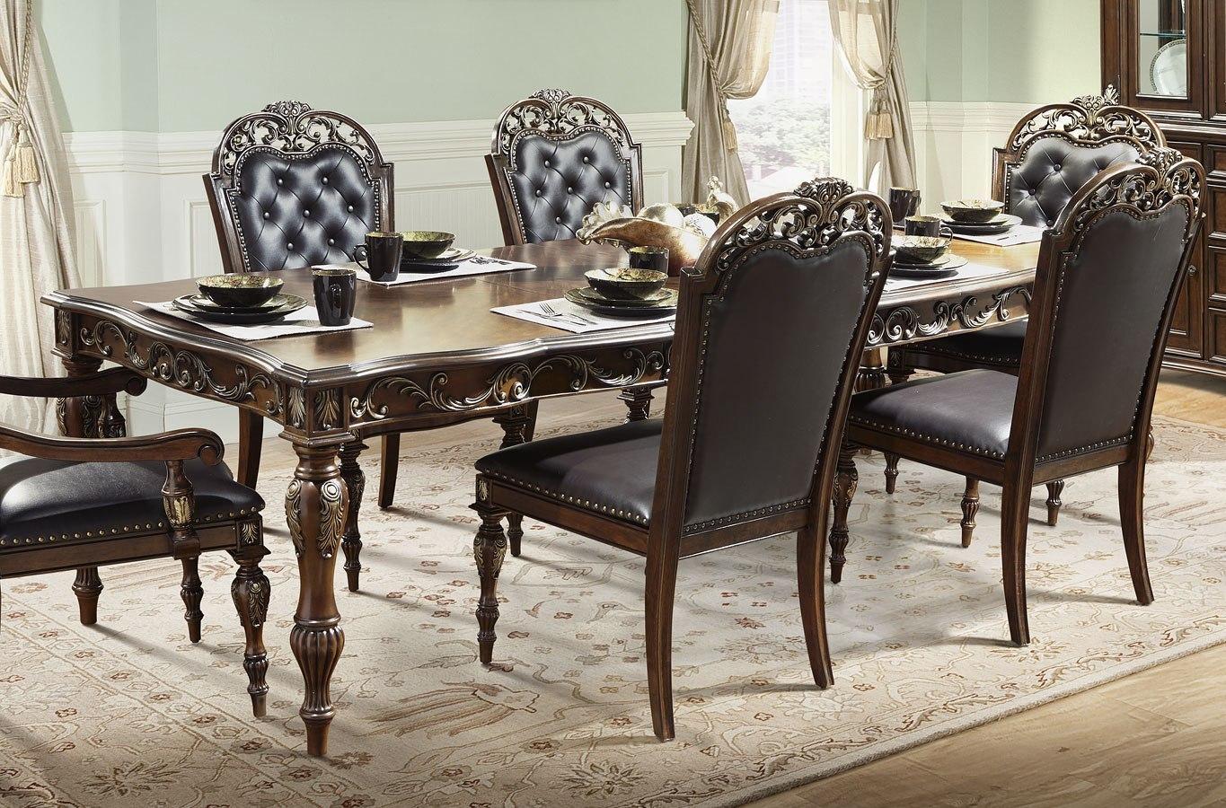 

    
Cherry Finish Wood Dining Table Traditional Cosmos Furniture Rosanna
