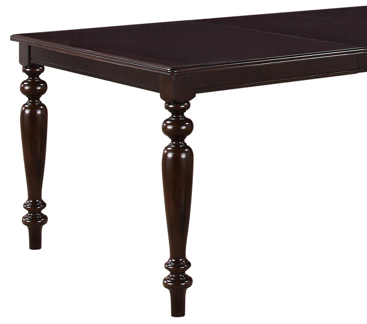 

    
Cherry Finish Wood Dining Table Transitional Cosmos Furniture Zora
