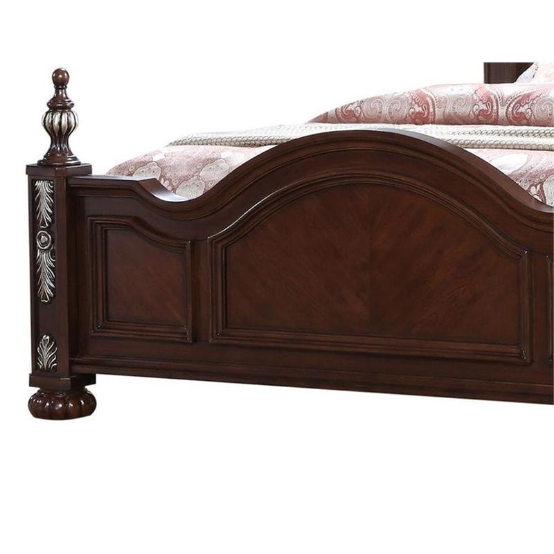 

        
Cosmos Furniture Rosanna Panel Bedroom Set Cherry Faux Leather 850018103473
