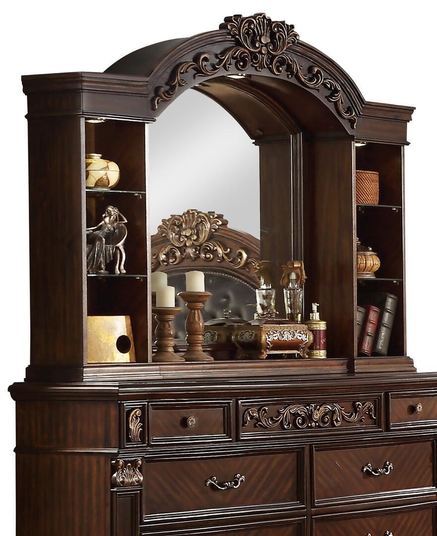 

    
 Order  Cherry Finish Wood Queen Bedroom Set 6Pcs w/Chest Traditional Cosmos Furniture Aspen
