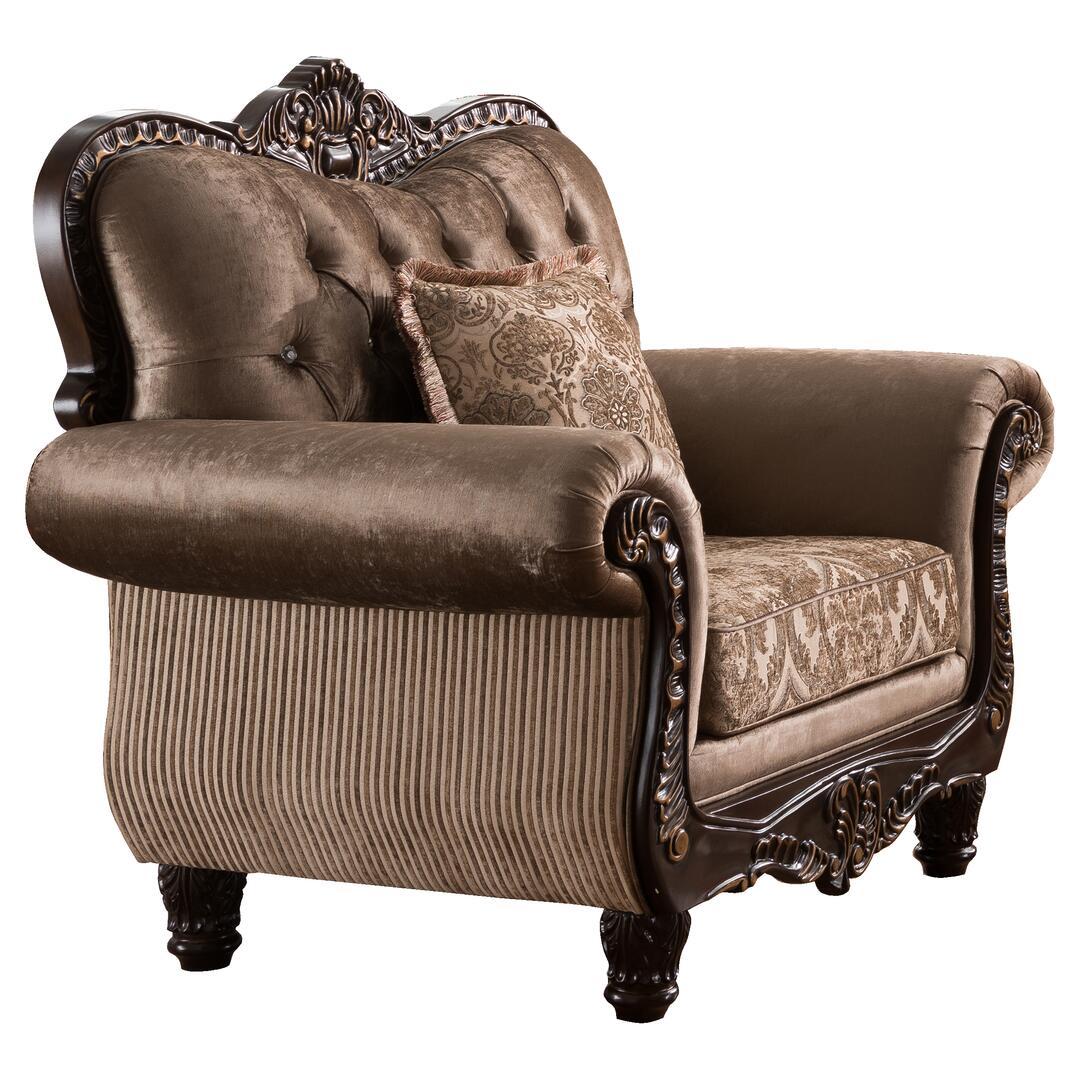 

        
Cosmos Furniture Giana Sofa Loveseat and Chair Set Cherry Fabric 810053741054
