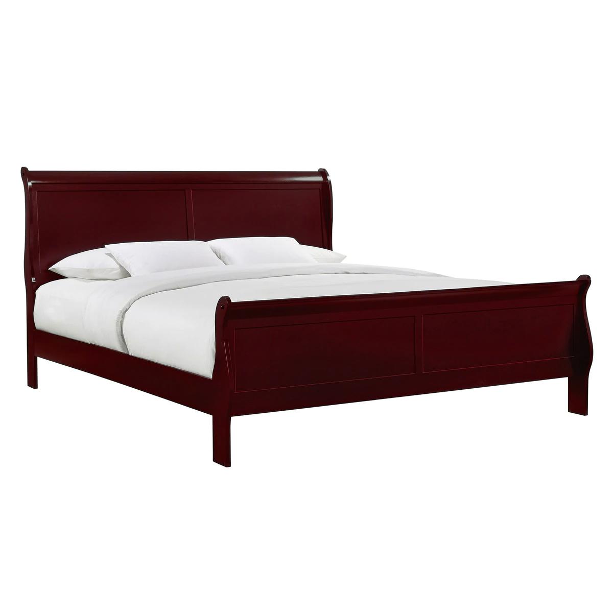 

    
Cherry King Panel Bed by Crown Mark Louis Philip B3800-K-Bed
