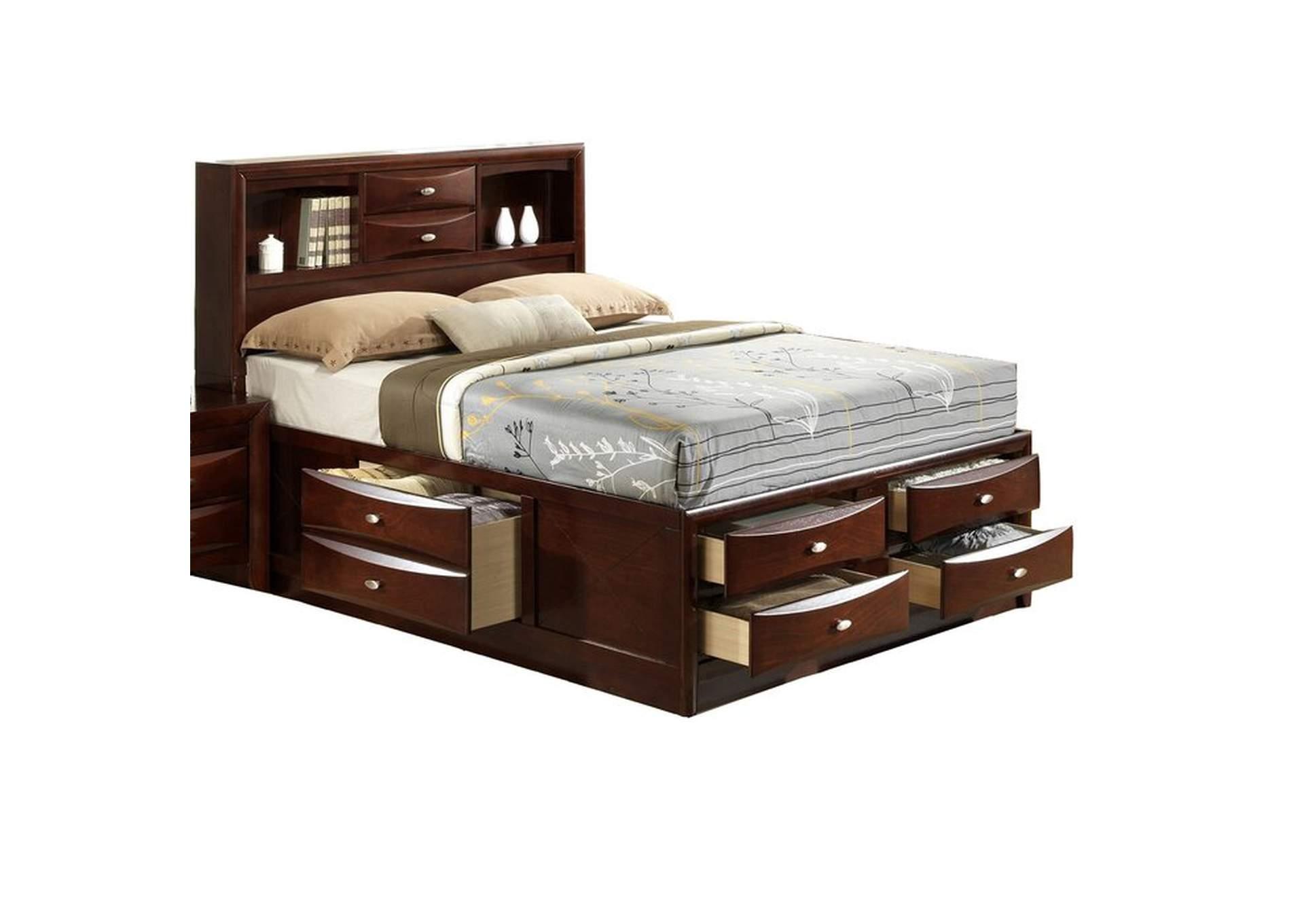 Contemporary, Modern Storage Bed EMILY GHF-808857672506 in Cherry 