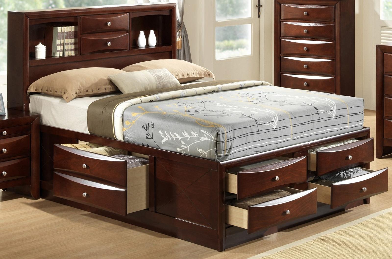 

    
Galaxy Home Furniture EMILY Storage Bedroom Set Cherry GHF-808857567017
