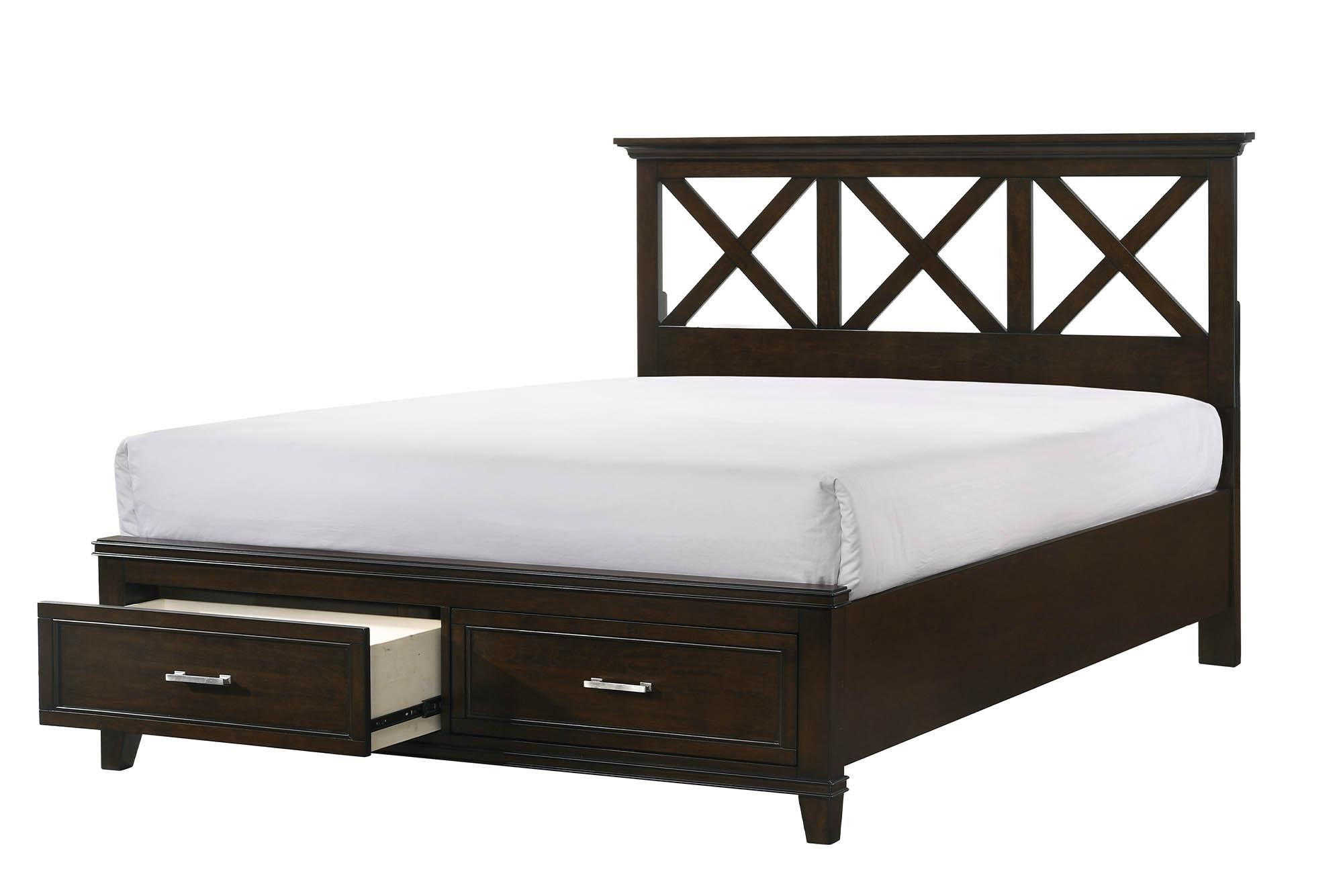 Modern, Transitional Storage Bed NOVA II 1282-110 1282-110 in Cherry 