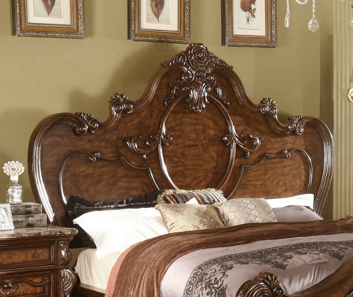 

    
Cherry Oak Carved Wood CAL King Bed Traditional Mcferran B7189

