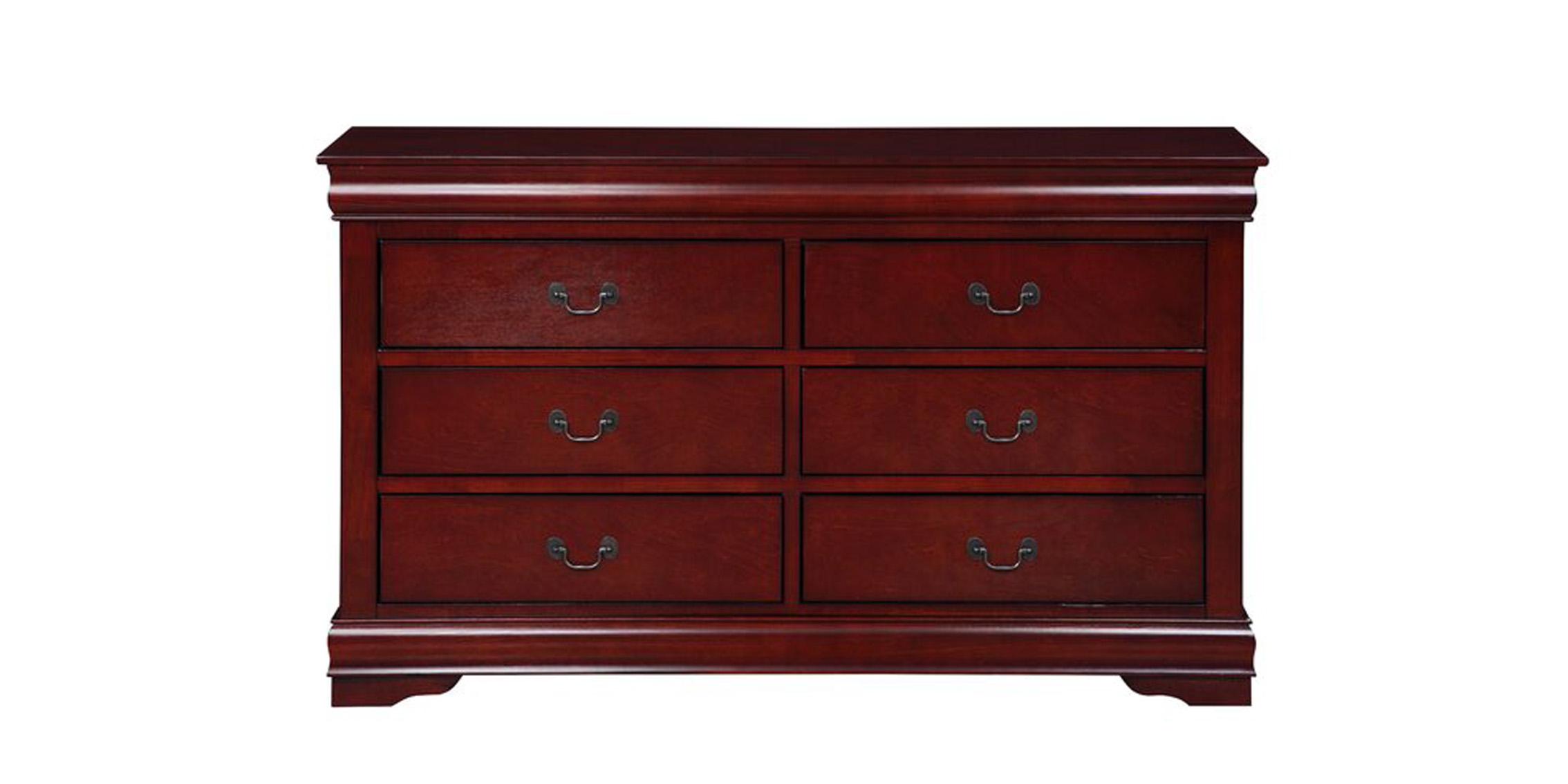 

    
GHF-808857715340 Cherry Queen Bedroom Set 4 Pcs LOUIS PHILLIPE Galaxy Home Traditional Modern
