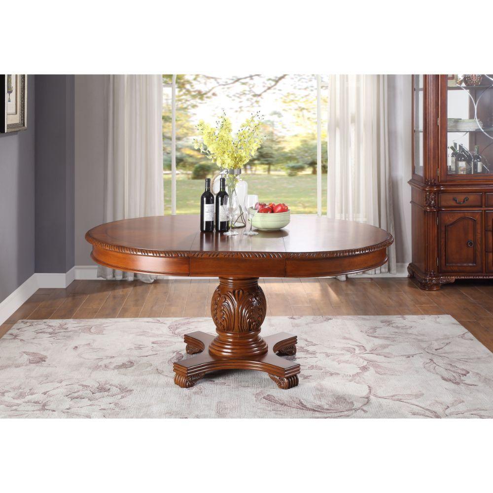 

    
 Order  Cherry Round Dining Table Chateau De Ville 64170 Acme Traditional Classic
