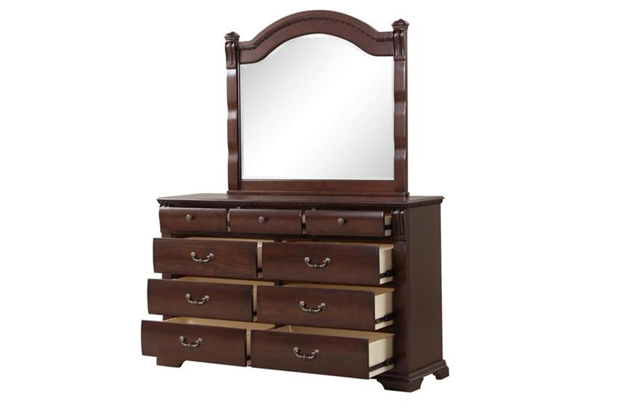 

    
Galaxy Home Furniture ASPEN-DR+MR Dresser With Mirror Cherry ASPEN-DR-2PC
