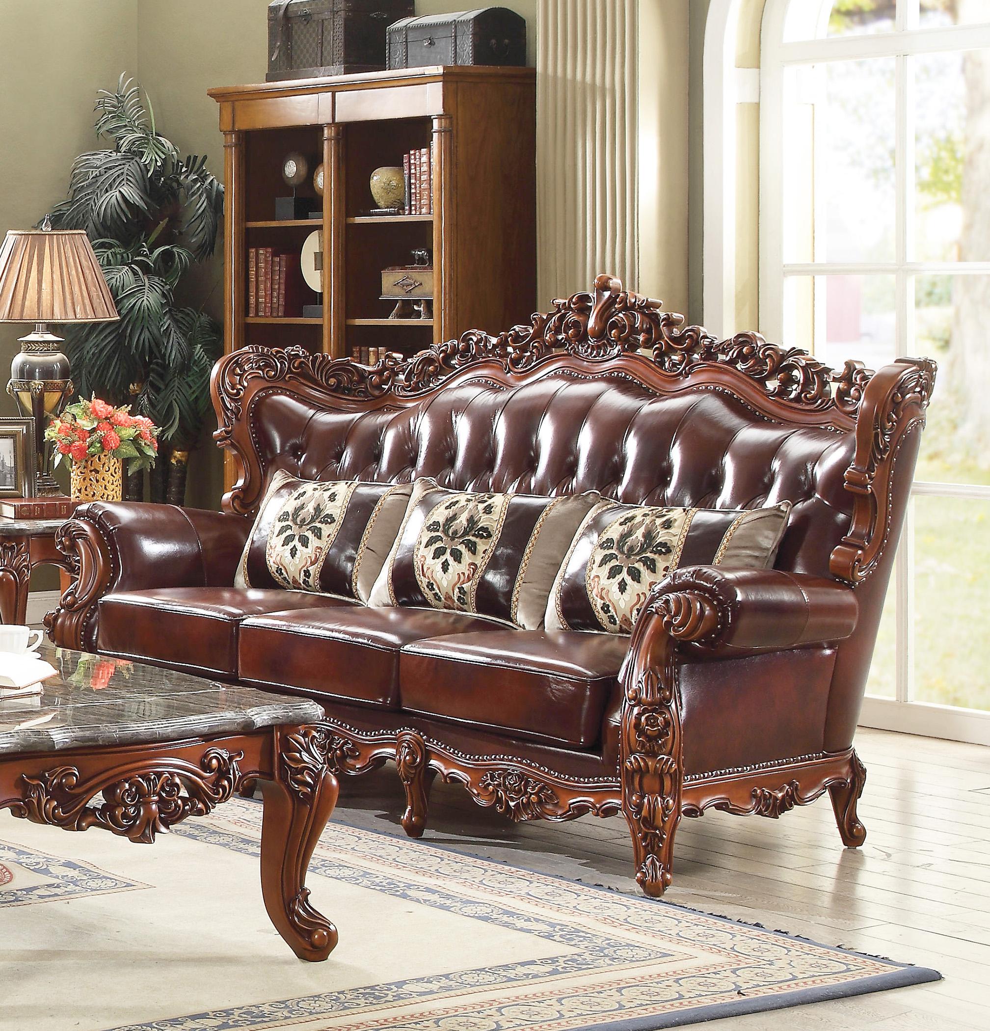 

    
Acme Furniture Eustoma-53065 Sofa Cherry/Walnut Eustoma-53065
