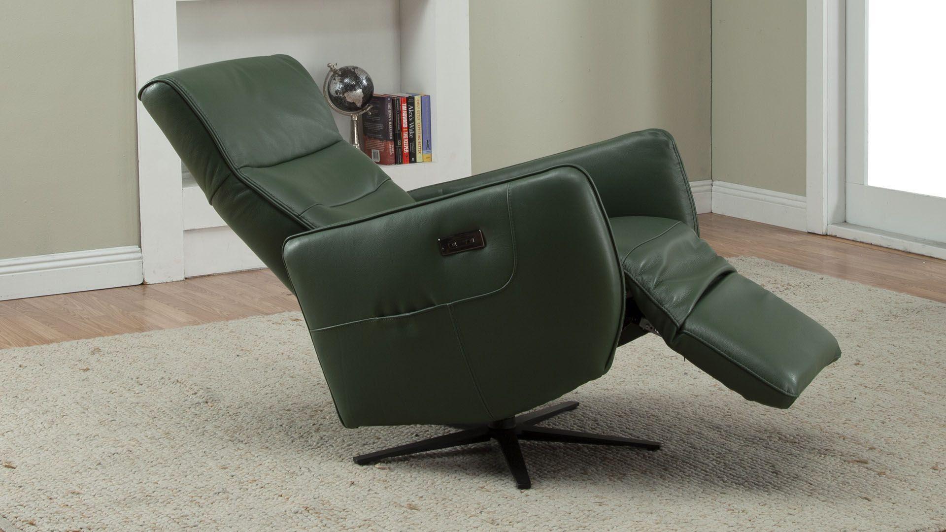 

                    
American Eagle Furniture EK-CH036-GN Reclining Chair Green Top grain leather Purchase 
