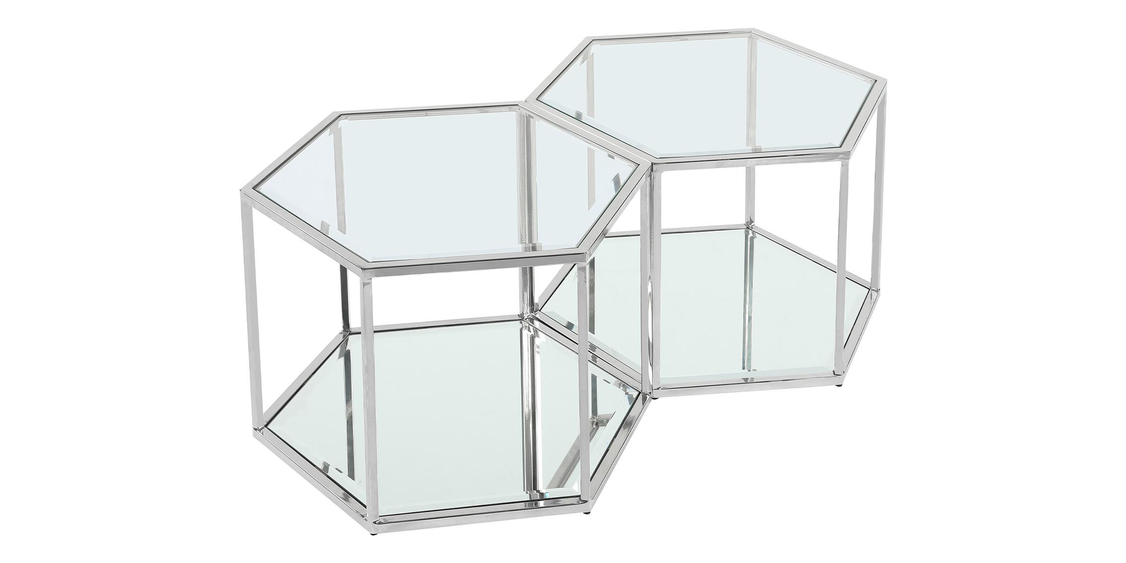 

    
Chrome Stainless Steel & Glass Modular Coffee Table SEI 206-CT-2PC Meridian
