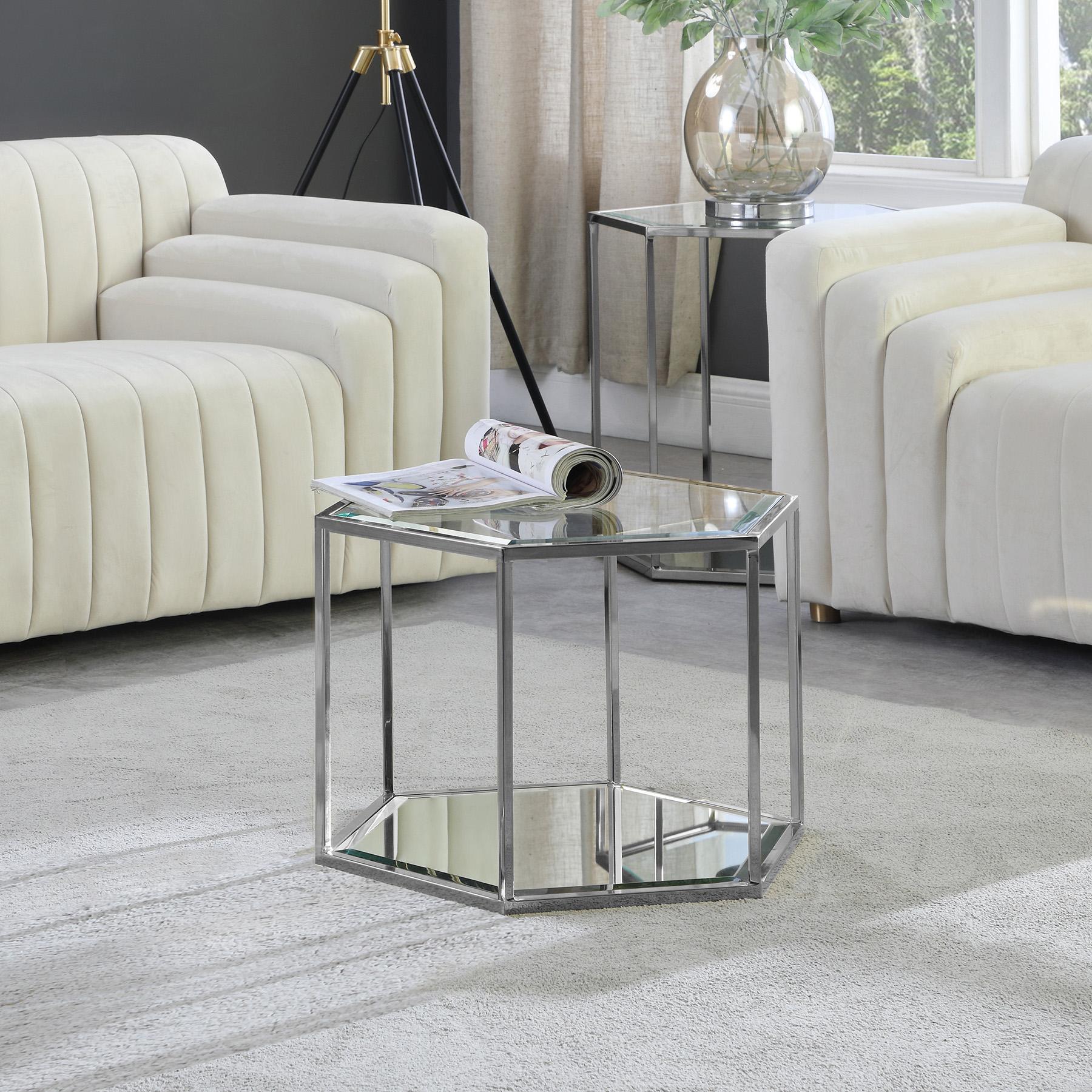 

    
Chrome Stainless Steel & Glass Modular Coffee Table SEI 206-CT Meridian Modern
