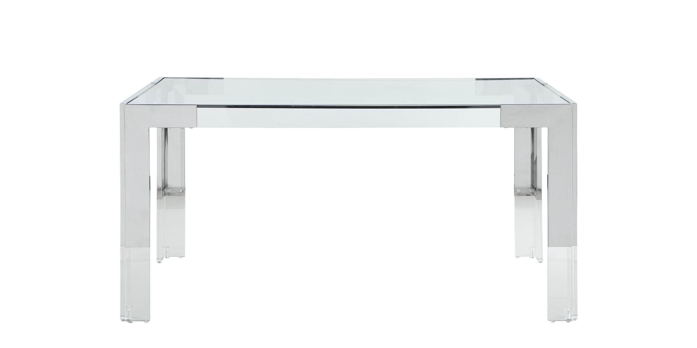 

    
Meridian Furniture CASPER 717-T Dining Table Chrome/Clear 717-T
