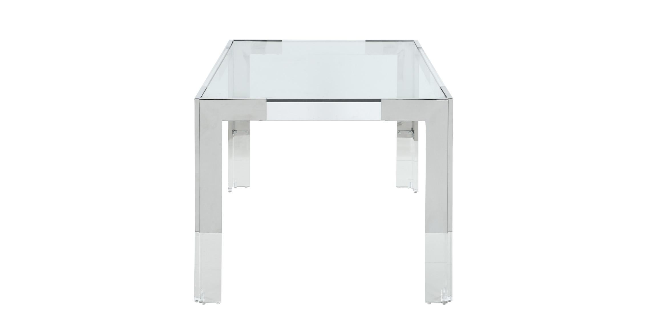 

        
Meridian Furniture CASPER 717-T Dining Table Chrome/Clear  753359806136
