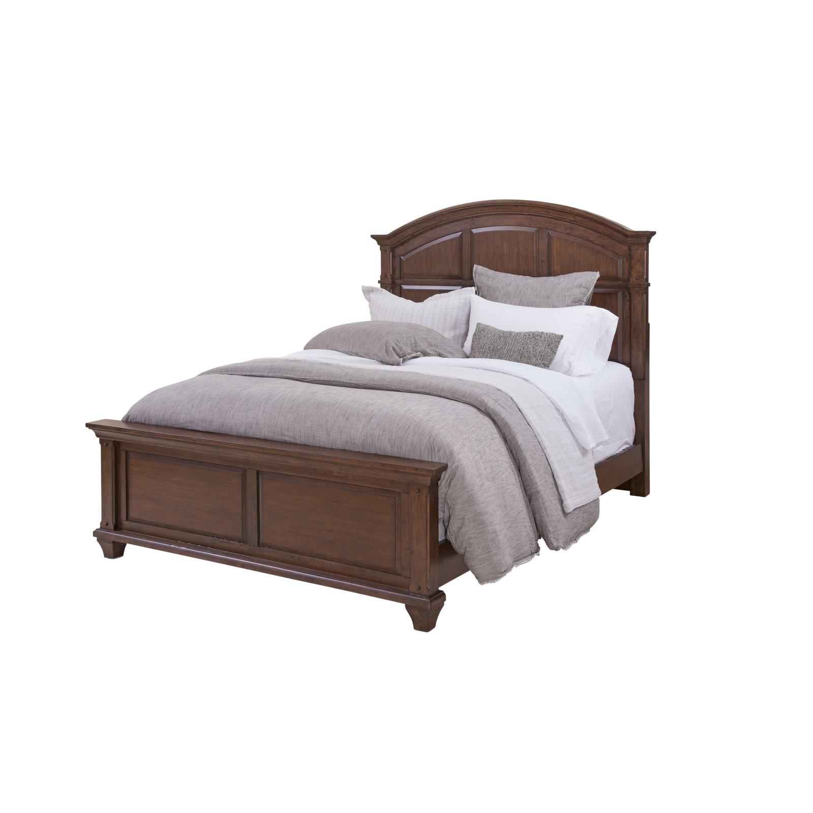 

    
Cinnamon Cherry King Panel Bed SEDONA American Woodcrafters Transitional Classic
