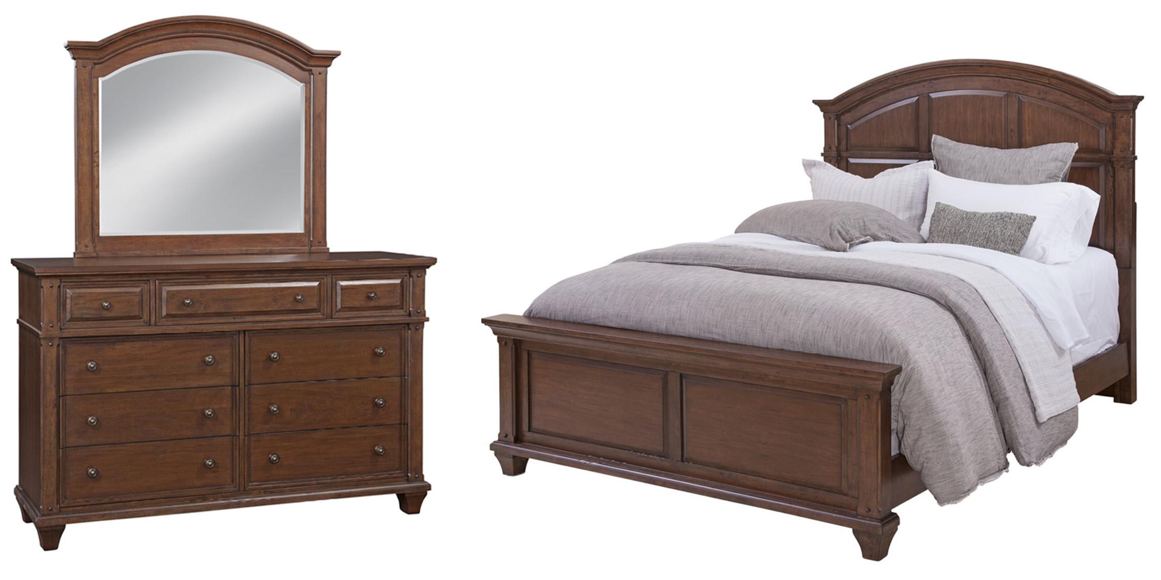 Classic, Traditional Panel Bedroom Set SEDONA 2400-50PAN 2400-QPNPN-3PC in Cherry 