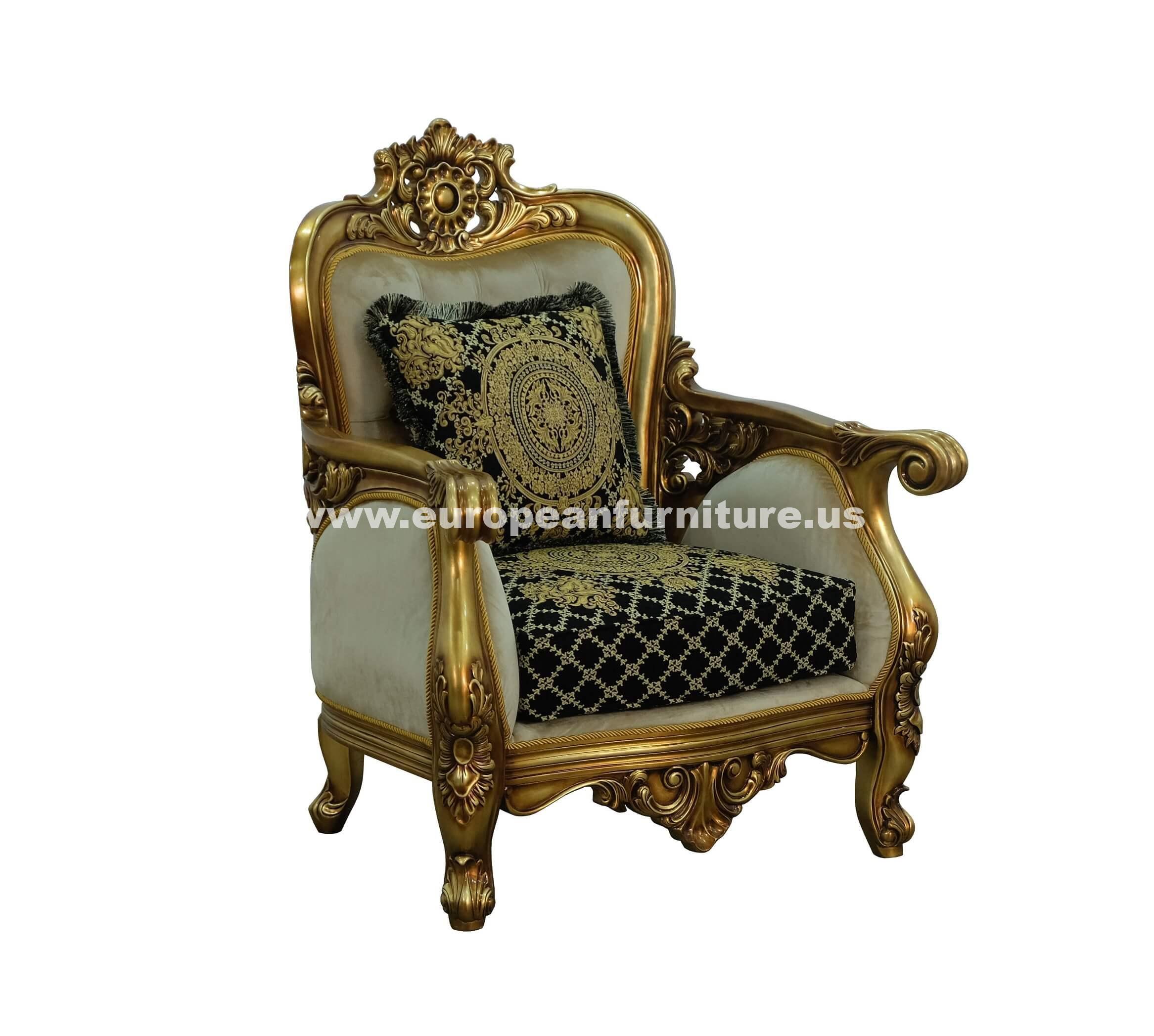 

    
EUROPEAN FURNITURE BELLAGIO Arm Chair Antique/Bronze/Black 30018-C
