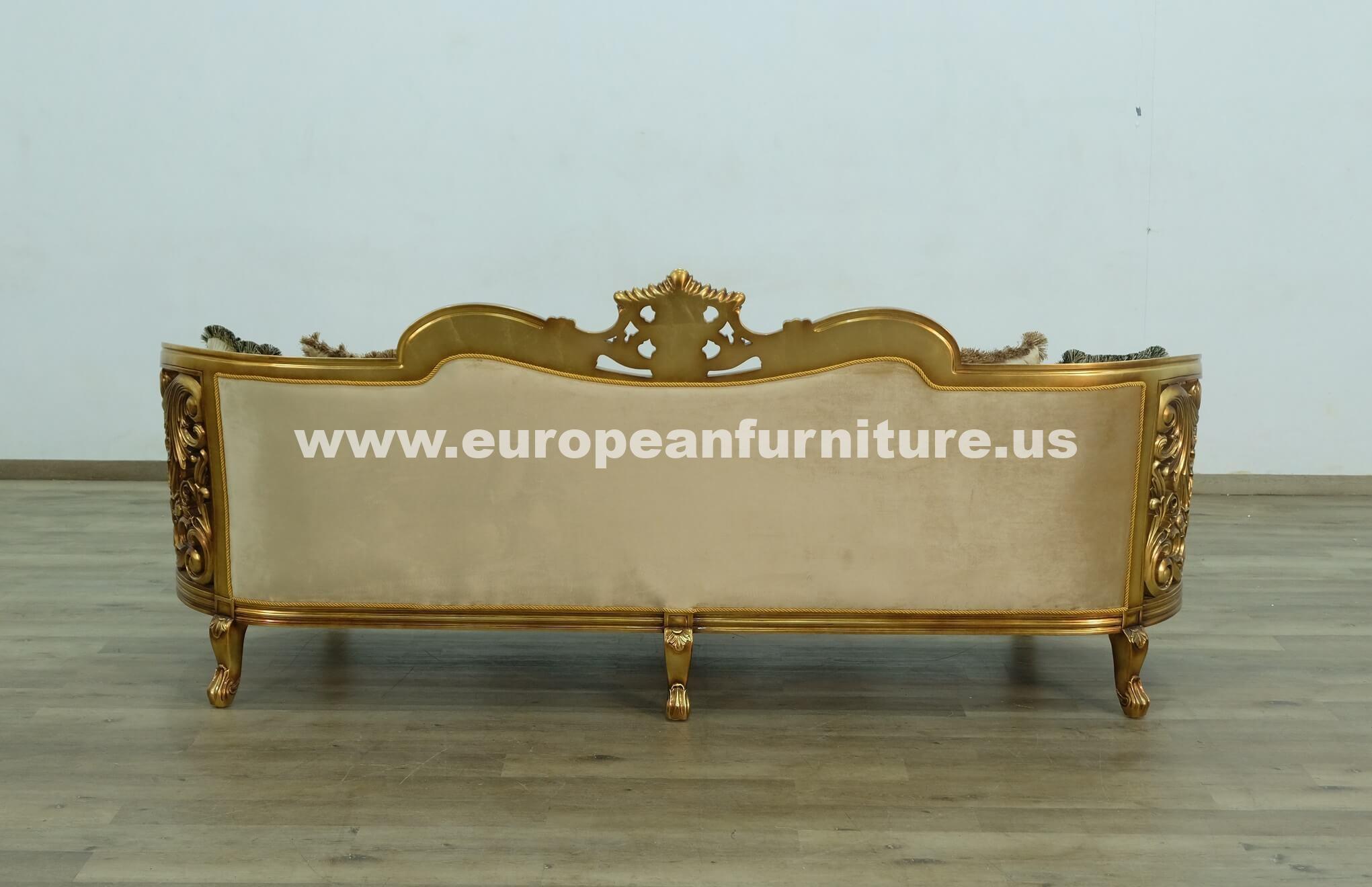 

    
 Shop  Classic Antique Bronze Black-Gold Fabric 30018 BELLAGIO Sofa Set 4 Pcs EUROPEAN FURNITURE
