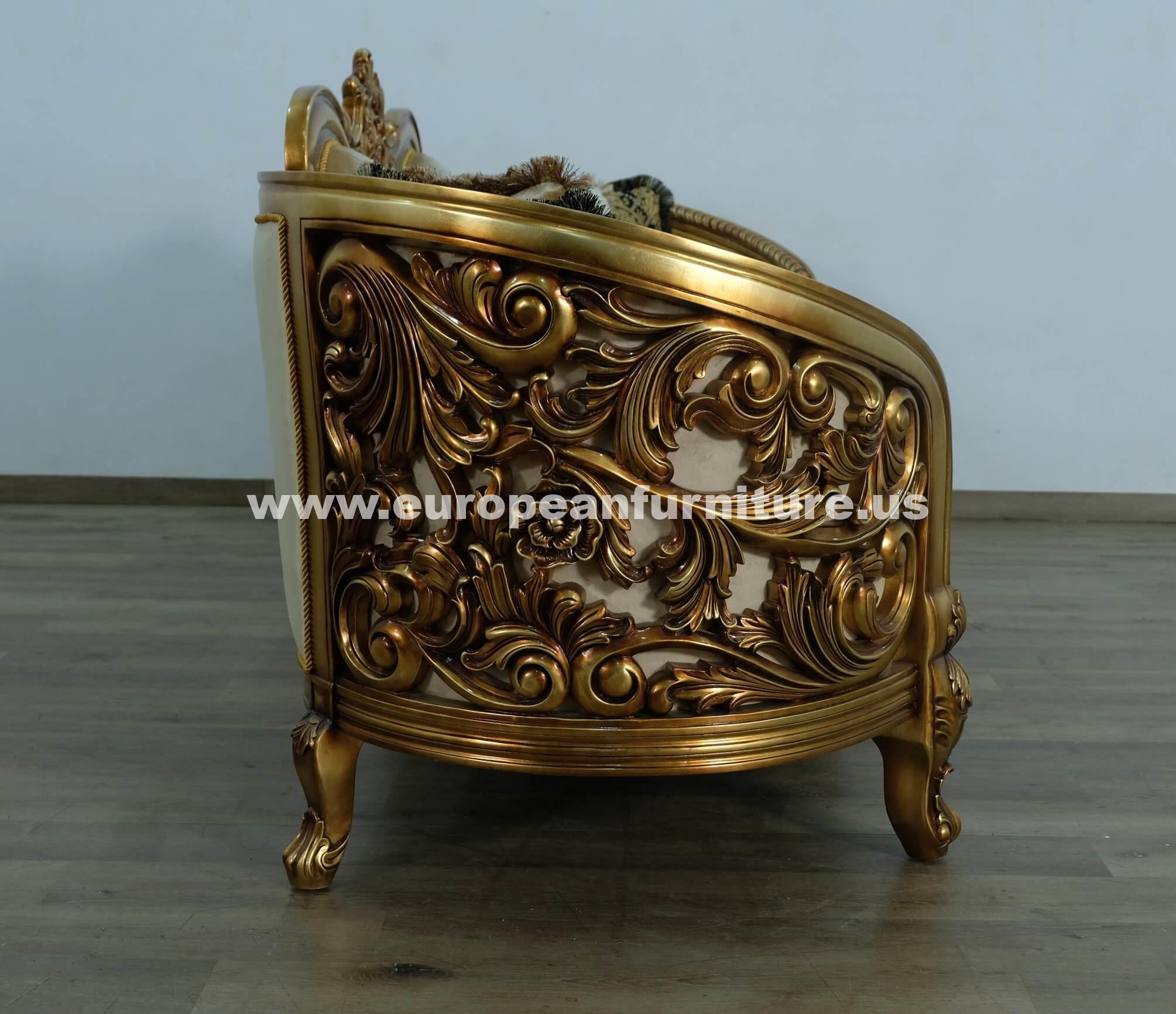 

    
EUROPEAN FURNITURE BELLAGIO Sofa Set Antique/Bronze/Black 30018-S-Set-4
