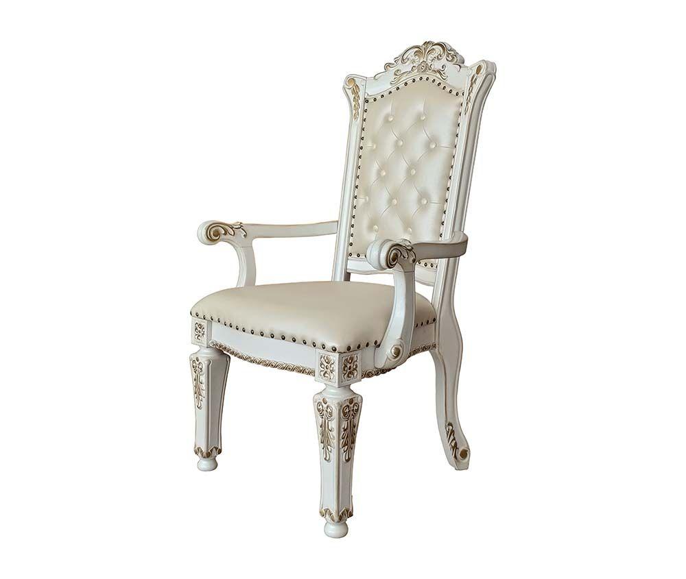 

    
Classic Antique Pearl Wood Arm Chair Set 2PCS Acme Vendome DN01349-AC-2PCS
