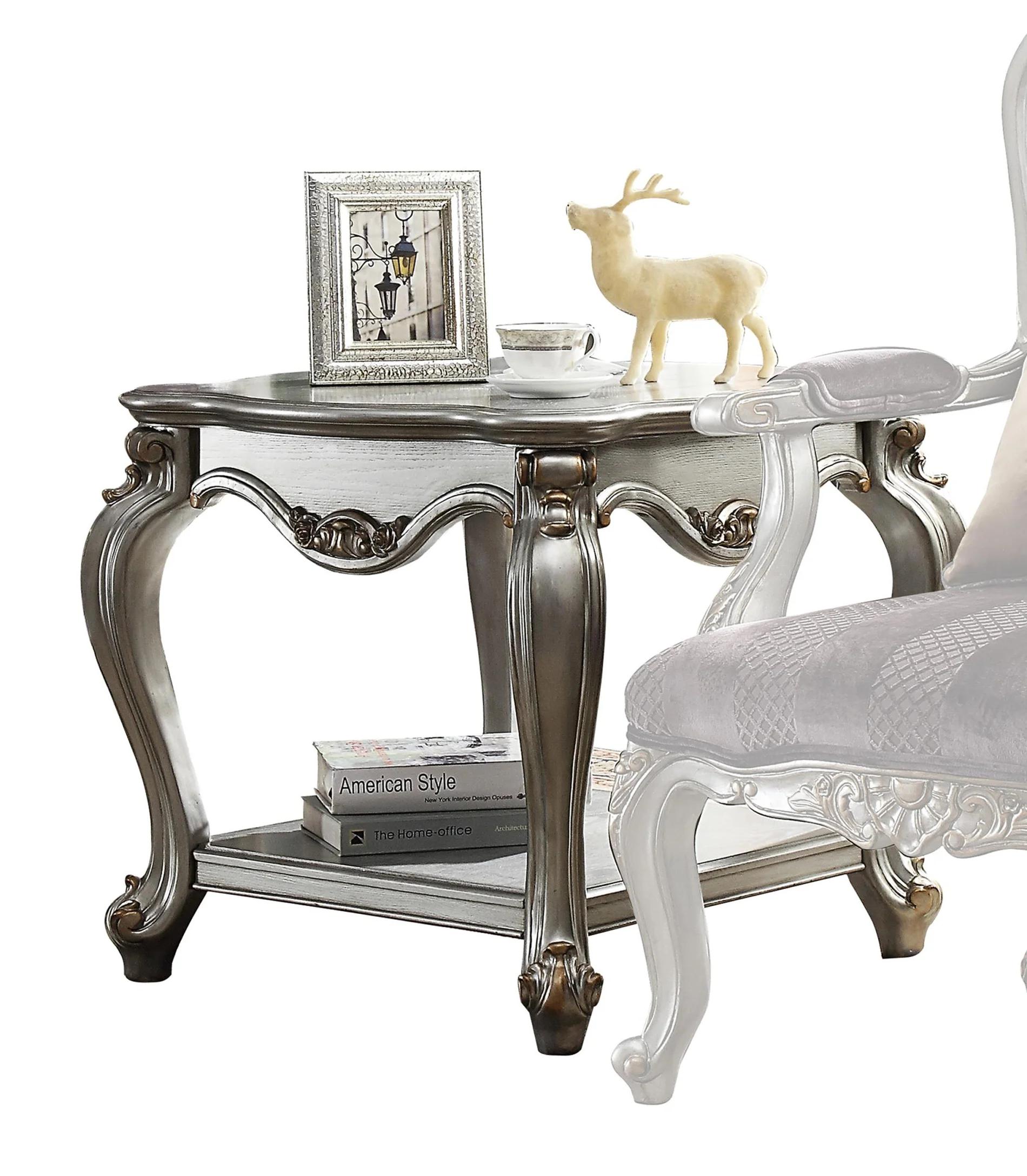 Classic End Table Picardy 83467 in Platinum 