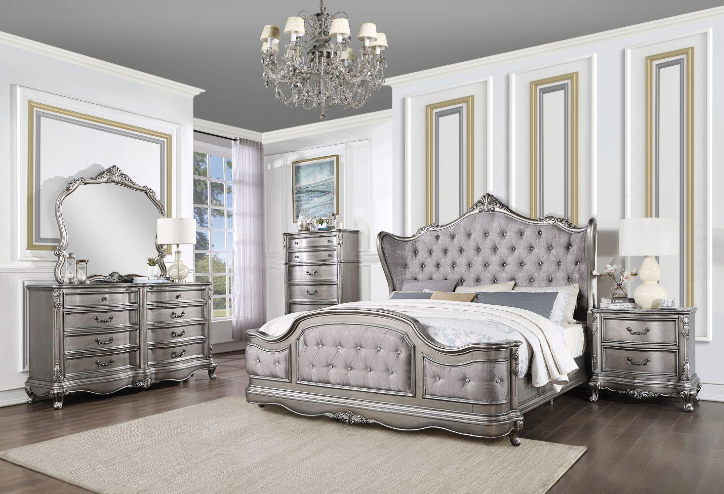 

    
Classic Antique Platinum Wood California King Panel Bedroom Set 3PCS Acme Ariadne BD00601CK-CK-3PCS
