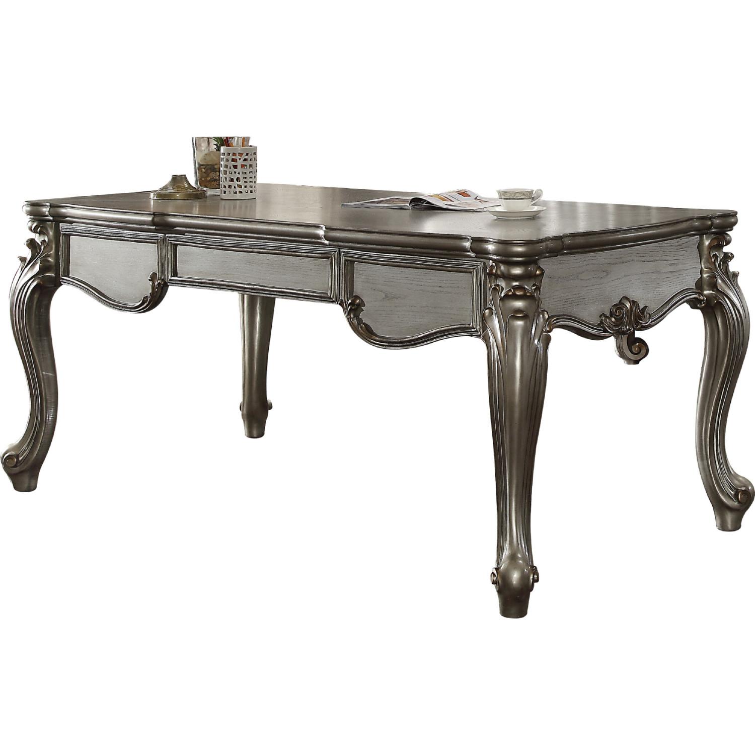 Classic, European Traditional Executive Desk Versailles 92820 in Platinum 