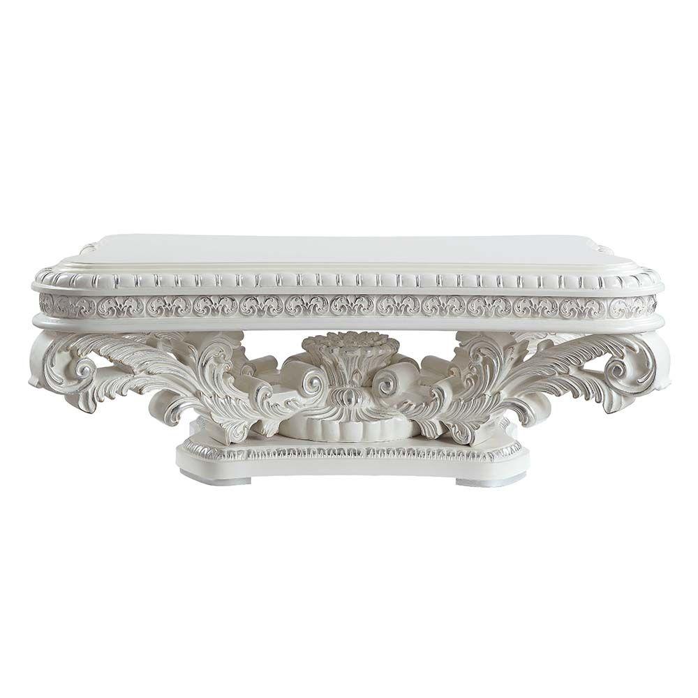 

    
Classic Antique White Coffee Table by Acme Vanaheim LV00800
