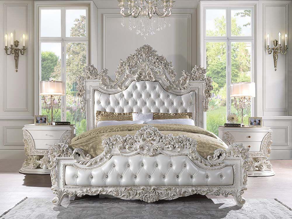 

    
Classic Antique White Composite Wood King Bed Acme Adara BD01248EK-EK
