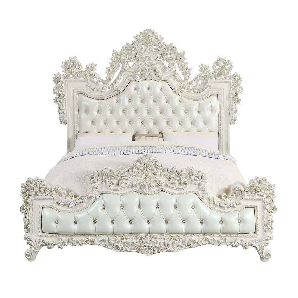 

    
Classic Antique White Composite Wood King Bed Acme Adara BD01248EK-EK
