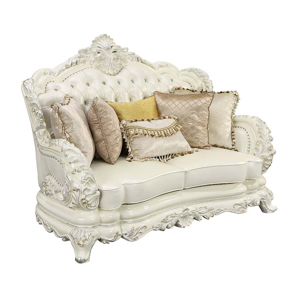 

        
Acme Furniture Adara Living Room Set 2PCS LV01224-S-2PCS Sofa and Loveseat Set Antique White PU 98789568789545
