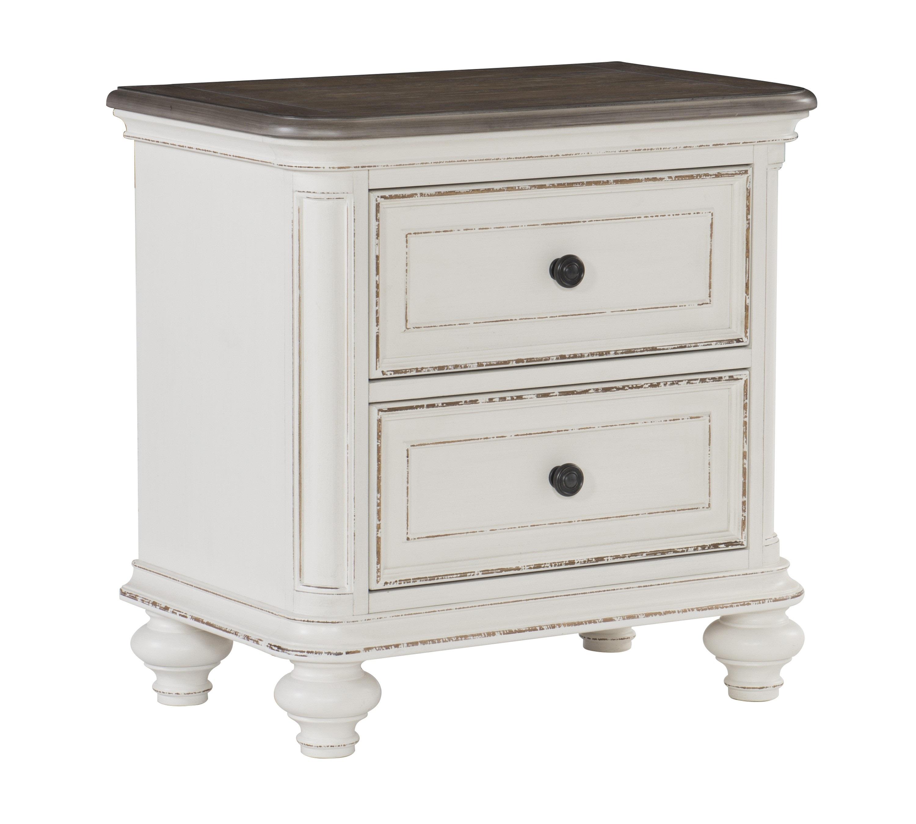 

    
Classic Antique White Wood Nightstand Homelegance 1624W-4 Baylesford
