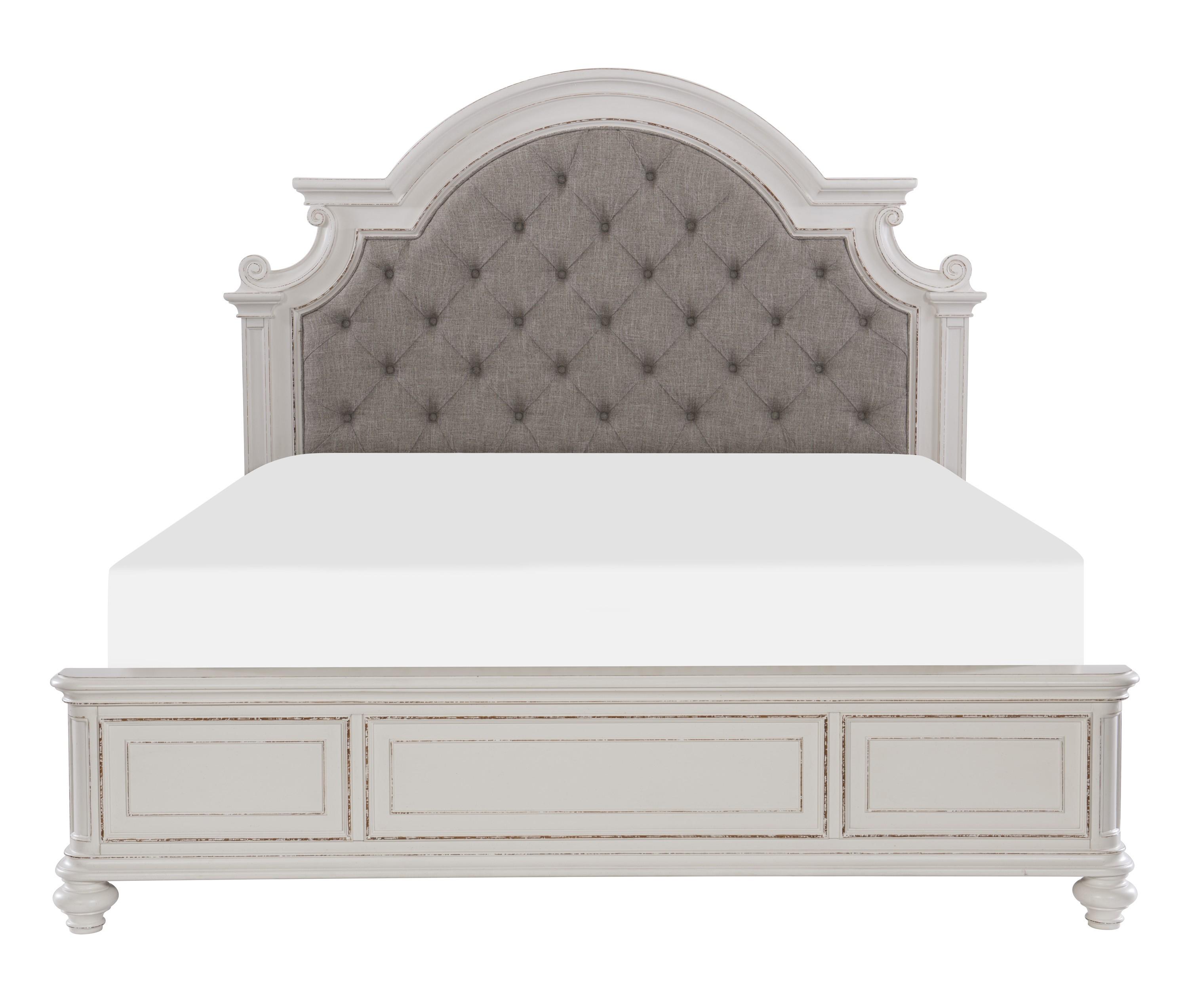 

    
Classic Antique White Wood Queen Bed Homelegance 1624W-1* Baylesford
