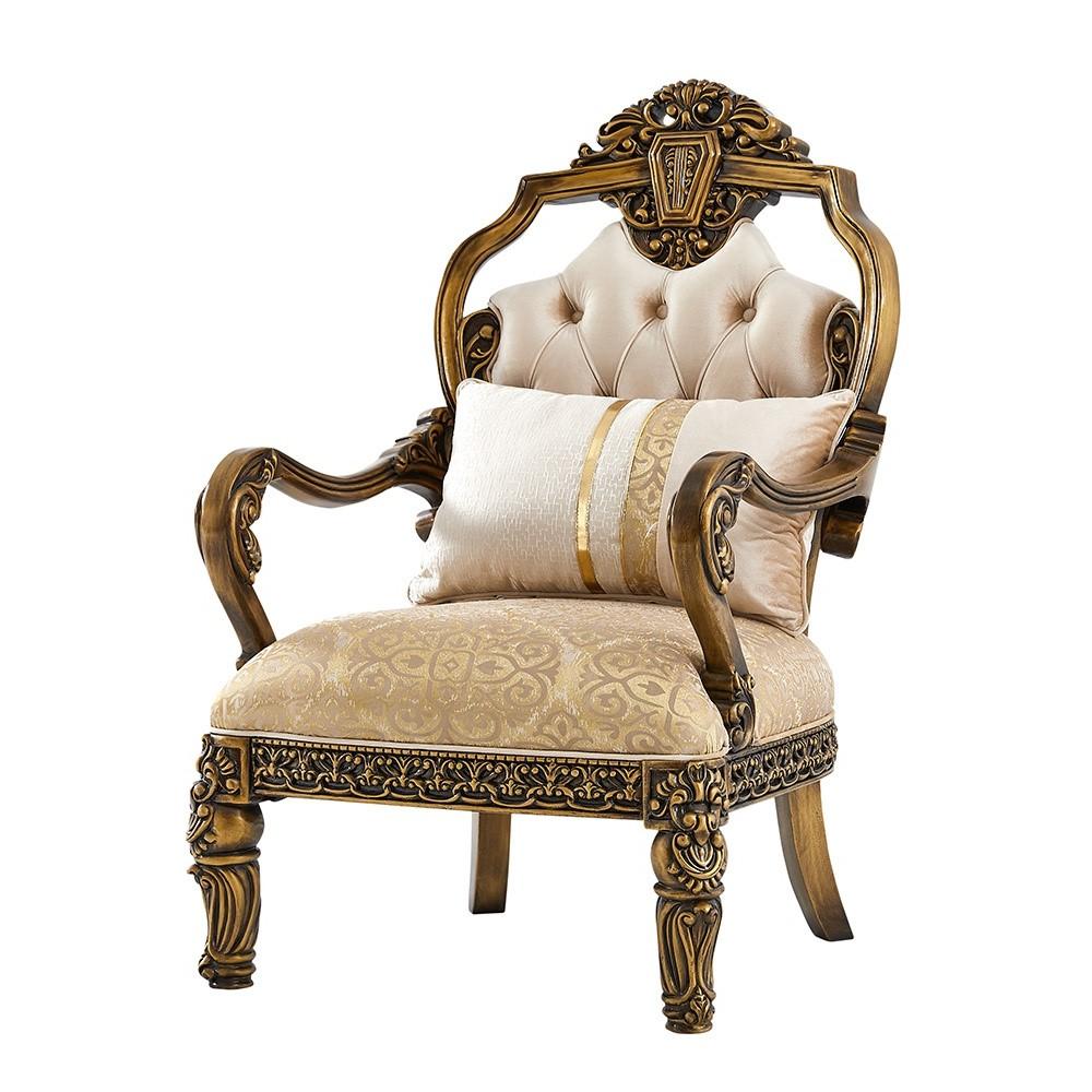 

    
Homey Design Furniture HD-9017 Armchair Gold/Beige HD-C9017
