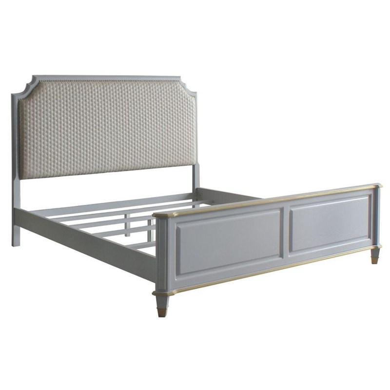 

                    
Acme Furniture House Marchese Bedroom Set Gray Fabric Purchase 
