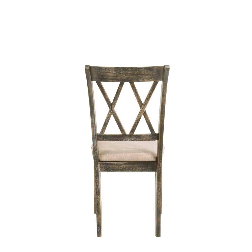 

    
Acme Furniture Claudia Side Chair Set Light Brown 71717-2pcs
