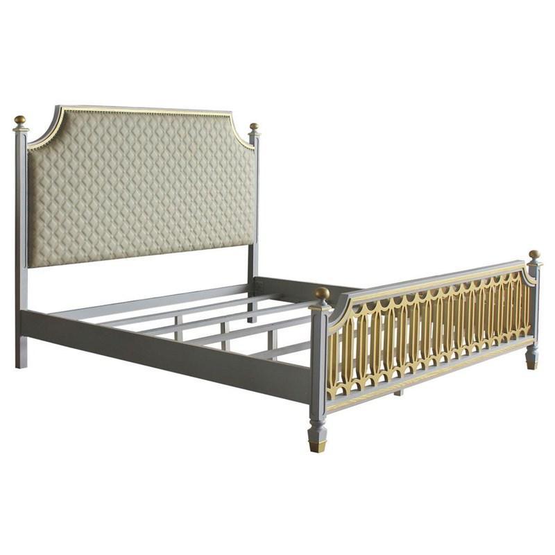 

    
Classic Beige & Pearl Gray Eastern King Bed by Acme House Marchese 28887EK
