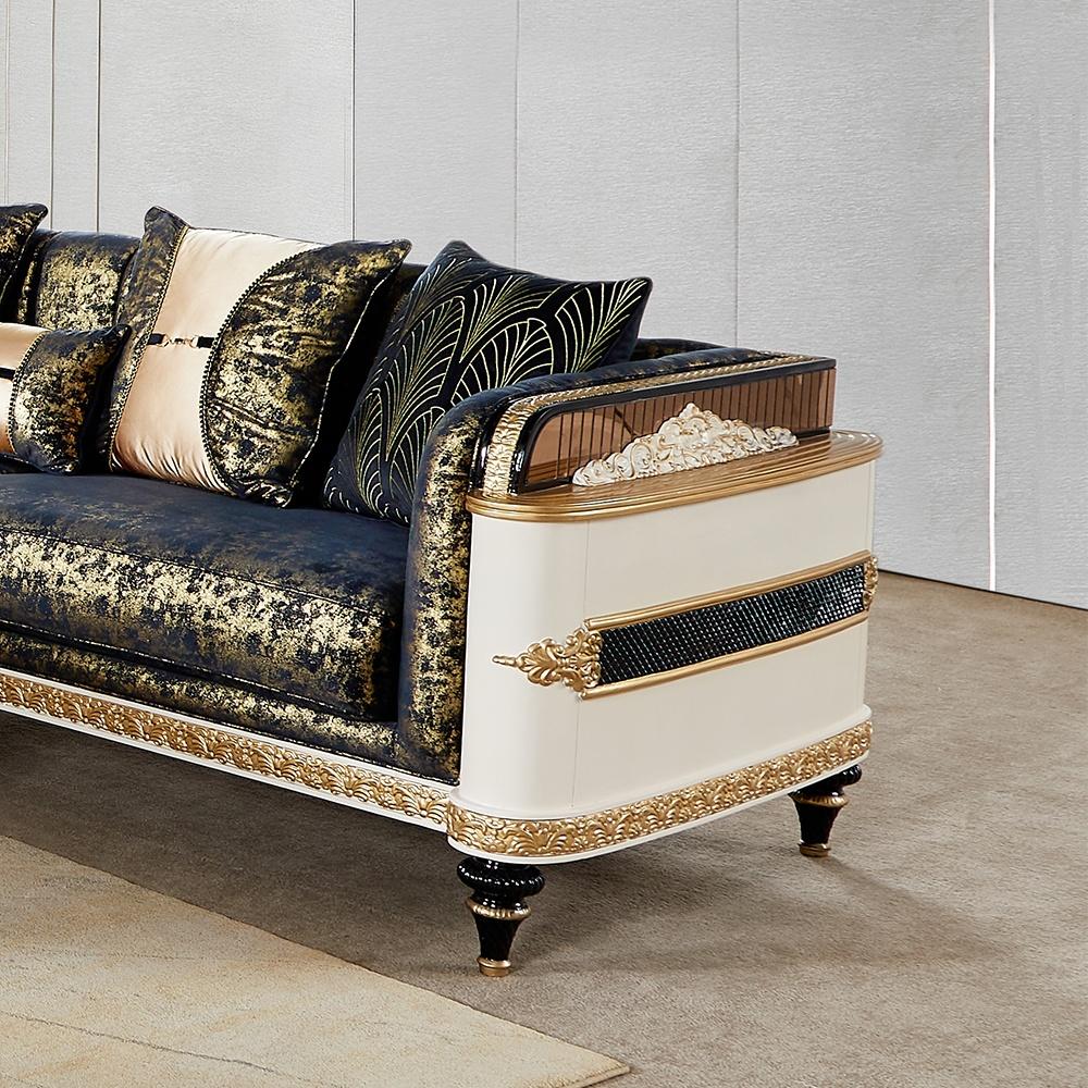 

    
Homey Design Furniture HD-23937 Sofa Set White/Gold/Black HD-S23937-2PC
