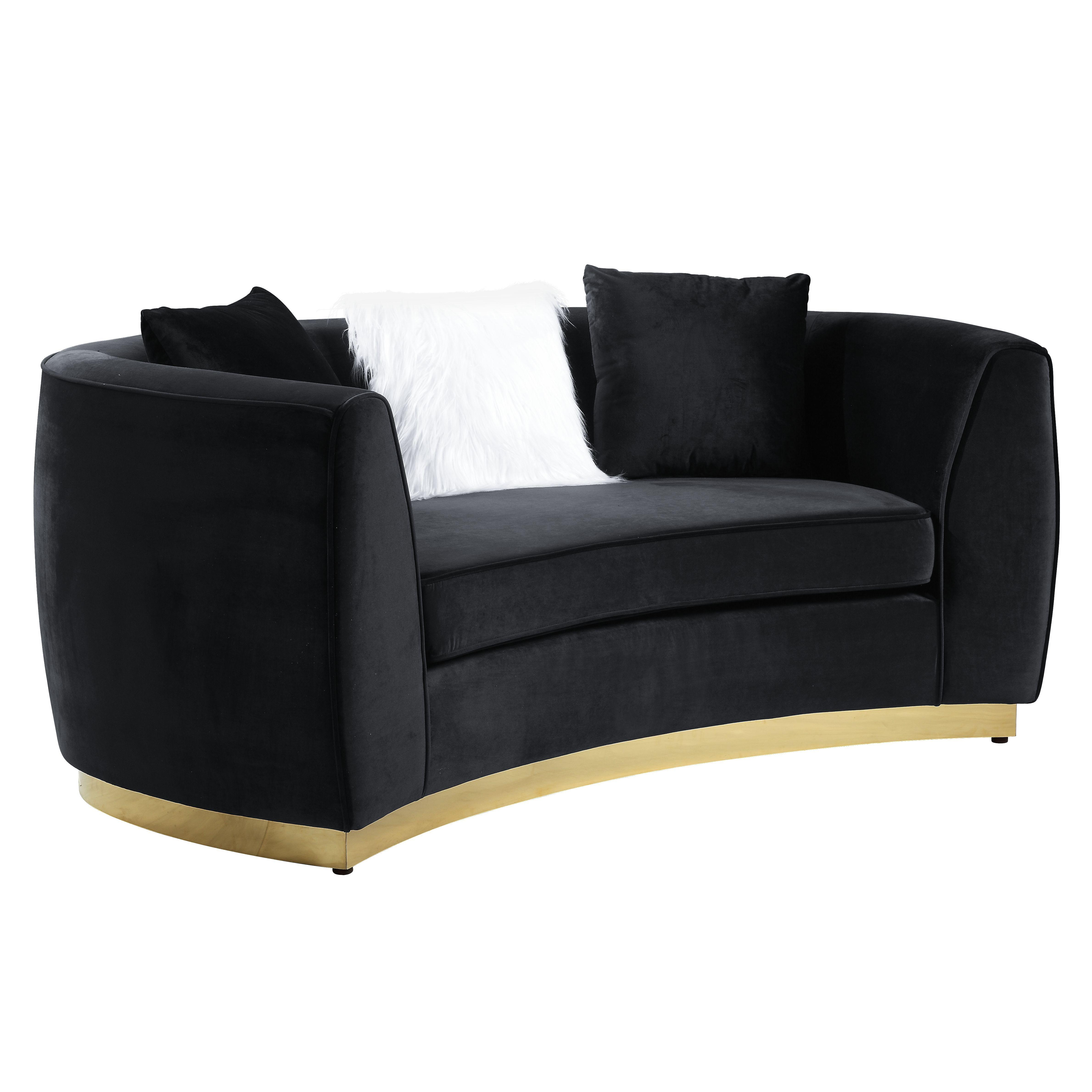 

    
Acme Furniture Achelle Sofa and Loveseat Set Black LV01045-2pcs
