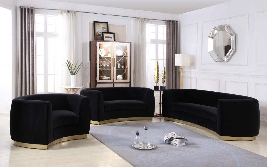 

    
 Order  Classic Black Velvet Sofa + Loveseat by Acme Achelle LV01045-2pcs
