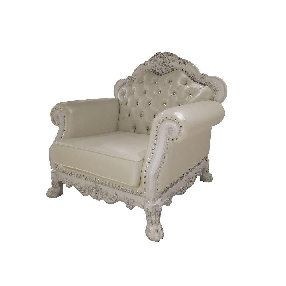 

    
Classic Bone/White Wood Chair Acme Dresden LV01690-C

