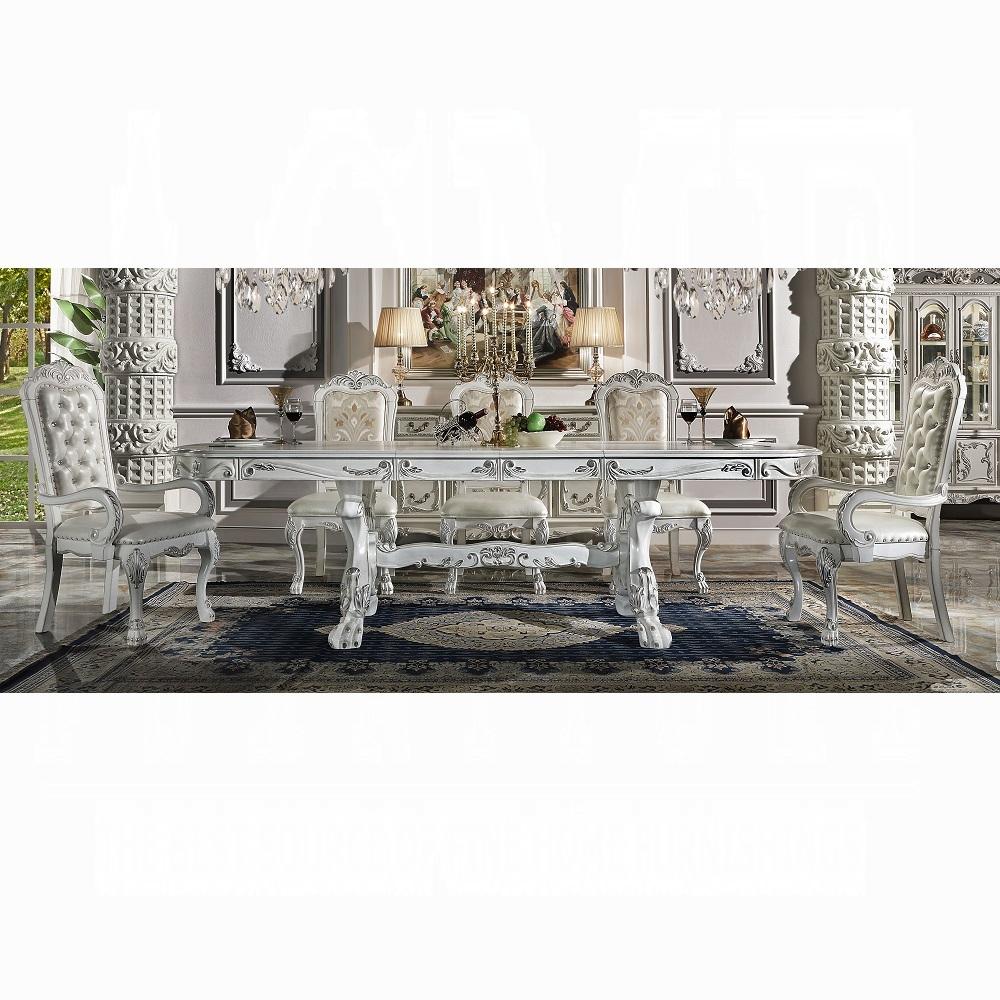 

    
Classic Bone White Wood Dining Table Acme Dresden DN01695
