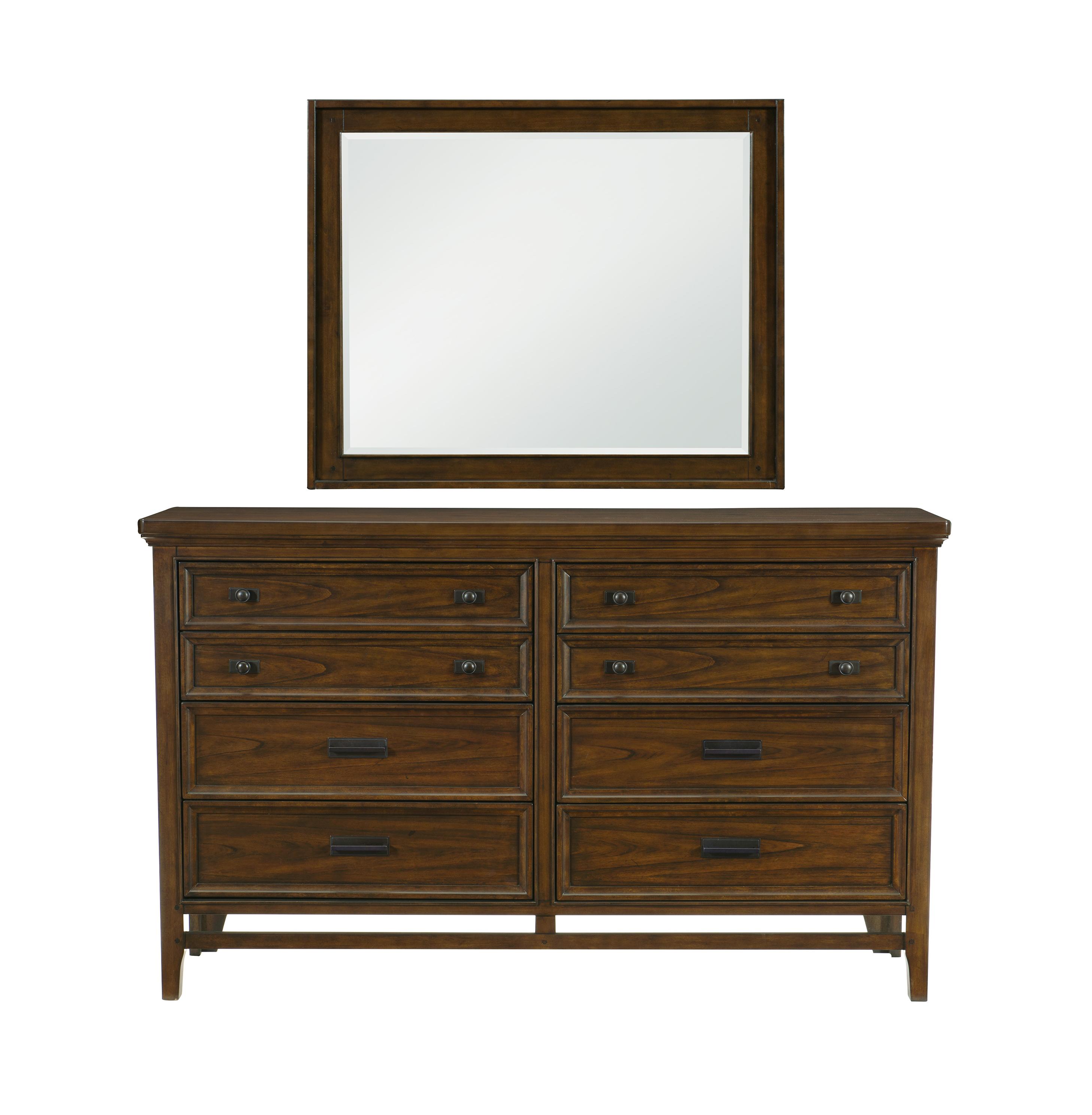 Classic Dresser w/Mirror 1649-5*6-2PC Frazier Park 1649-5*6-2PC in Cherry 