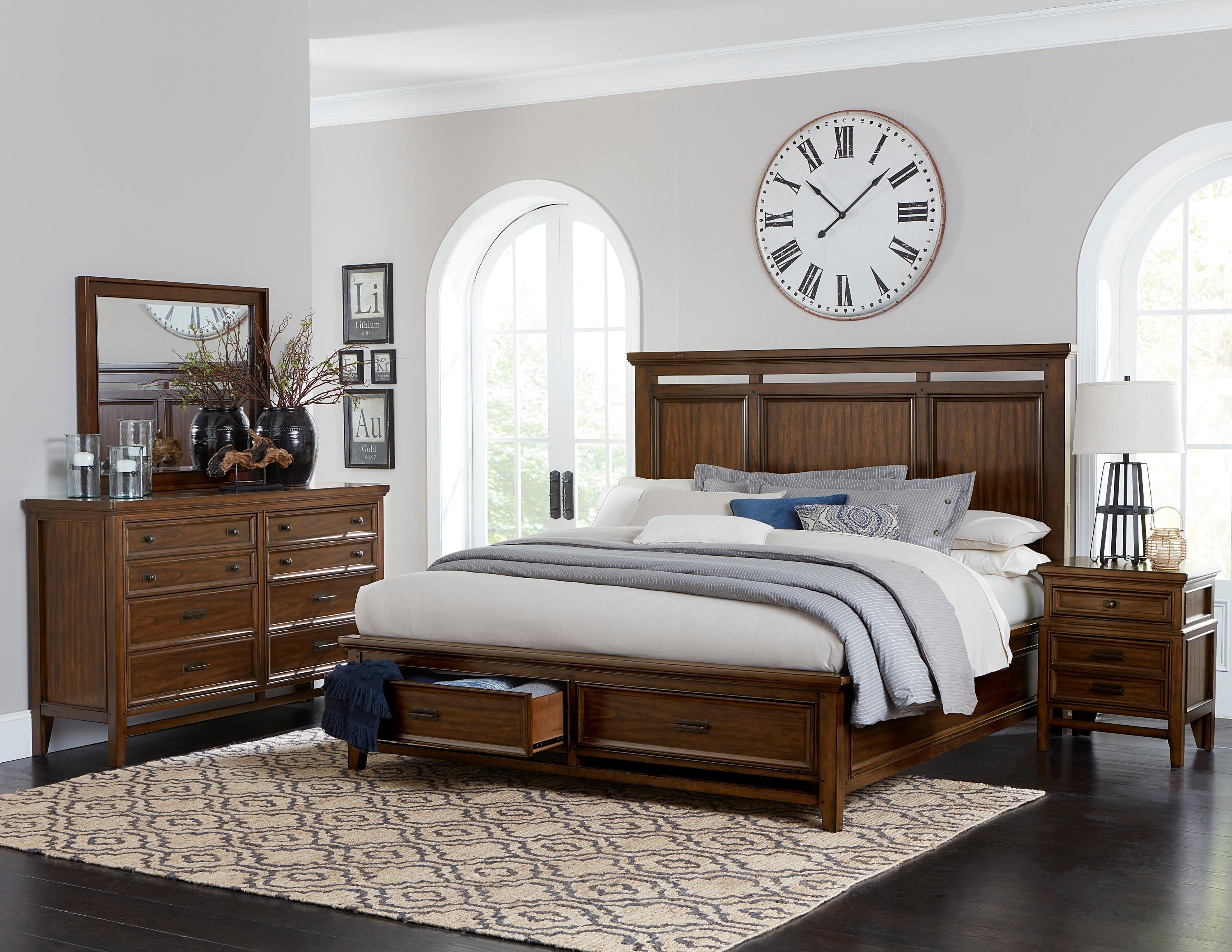 Classic Bedroom Set 1649-1-5PC Frazier Park 1649-1-5PC in Cherry 