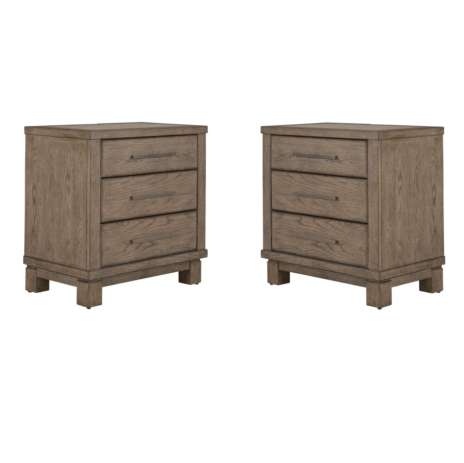 Classic Nightstand Set Canyon Road (876-BR) 876-BR61-Set-2 in Brown 