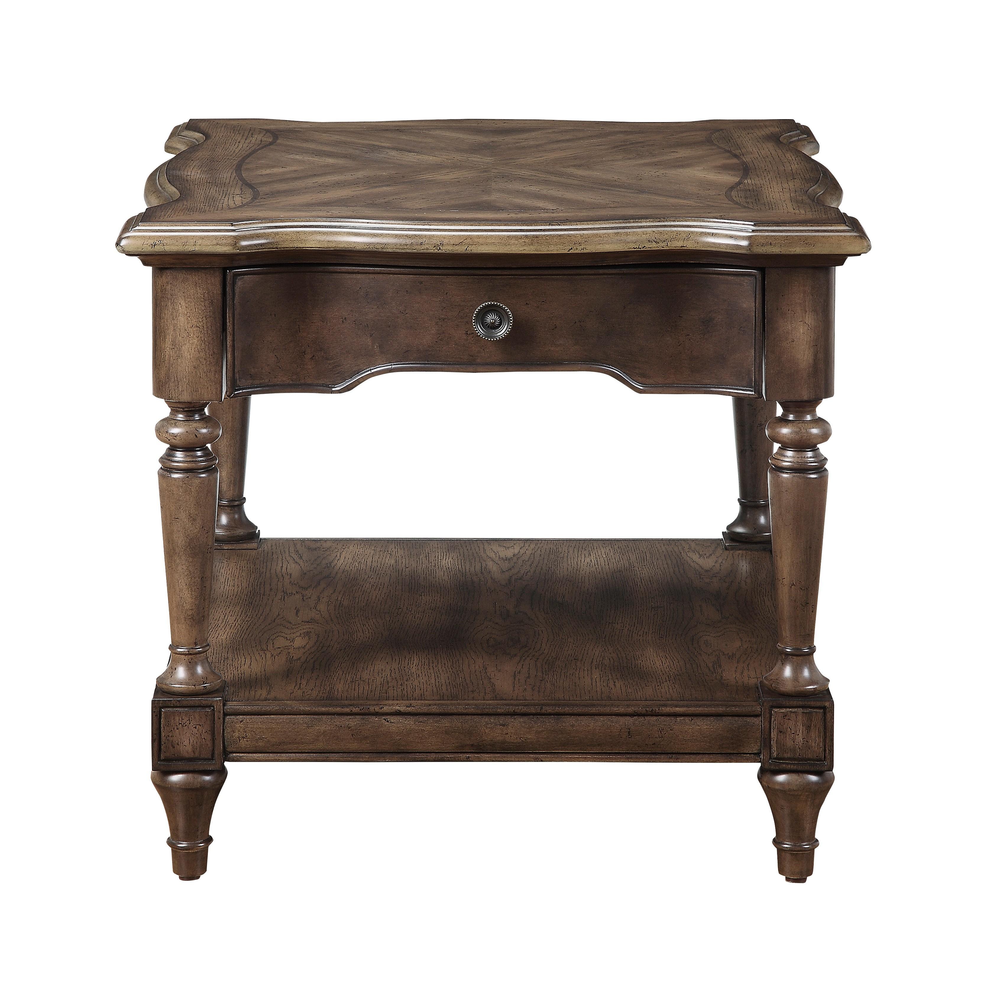 Classic End Table 1682-04 Heath Court 1682-04 in Brown Oak 